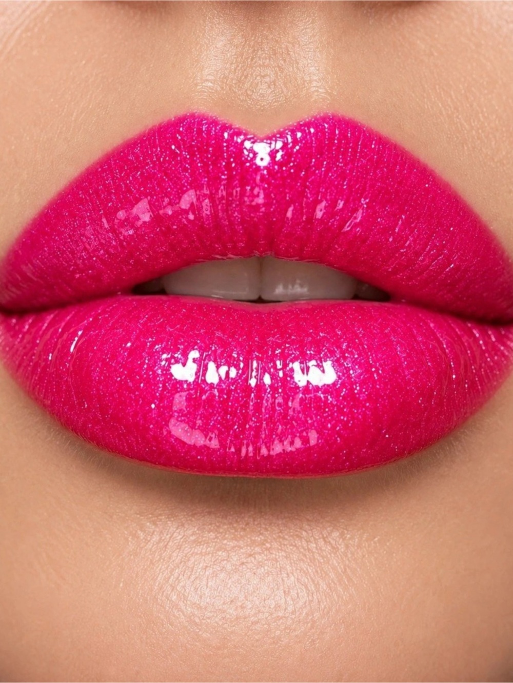 Metallic Pink Lip stick Gloss - Made in Europe lip lacquer